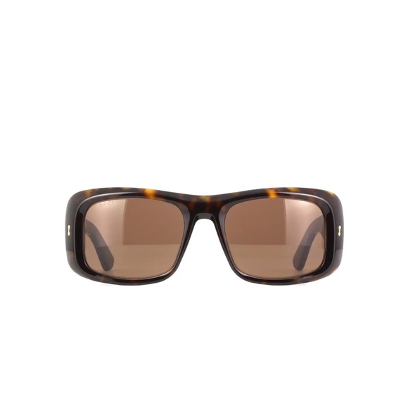 GUCCI HAVANA/BROWN UNISEX OVERSIZED SUNGLASSES GG1080S - Picture 4 of 10